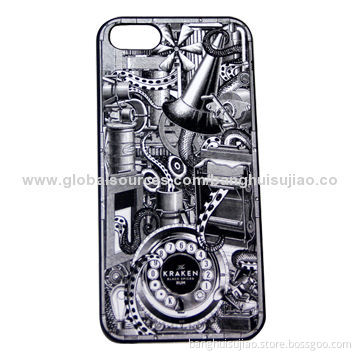 2014 Popular Brushed Carbon Fiber Gold Case for iPhone 5C with IML Process